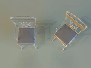 chair metal kitchen 3D Model