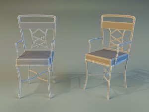 chair metal kitchen Modello 3D