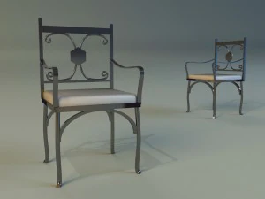 chair metal kitchen ii 3D Model
