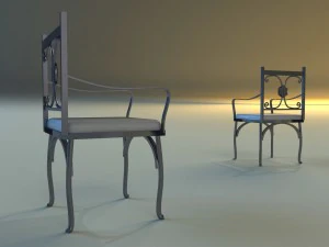 chair metal kitchen ii 3D Model