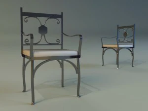 chair metal kitchen ii 3D Model