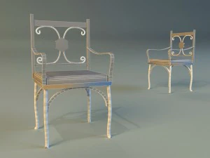 chair metal kitchen ii 3D Model