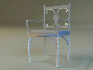chair metal kitchen ii 3D Model