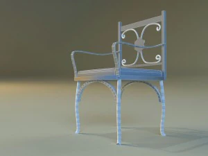 chair metal kitchen ii 3D Model