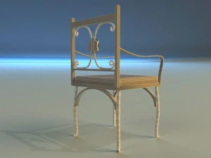 chair metal kitchen ii 3D Model