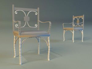 chair metal kitchen ii 3D-Modell