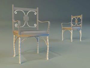 chair metal kitchen ii 3D Model