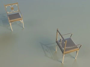 chair metal kitchen ii 3D Model