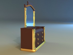 old chest of drawers 3D Model