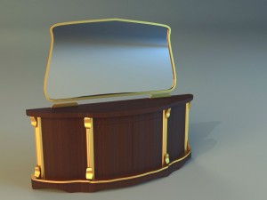 old commode drawers 3D Model
