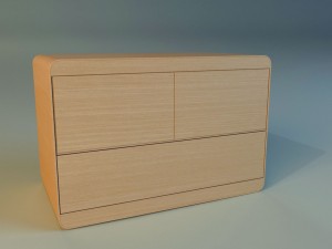 commode modern wooden 3D 모델