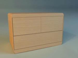 commode modern wooden 3D Model