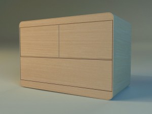 commode modern wooden 3D 모델