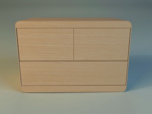 commode modern wooden 3D 모델