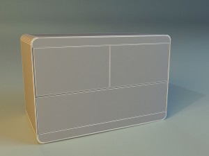 commode modern wooden 3D 모델