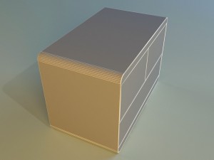 commode modern wooden 3D 모델