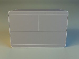 commode modern wooden 3D 모델
