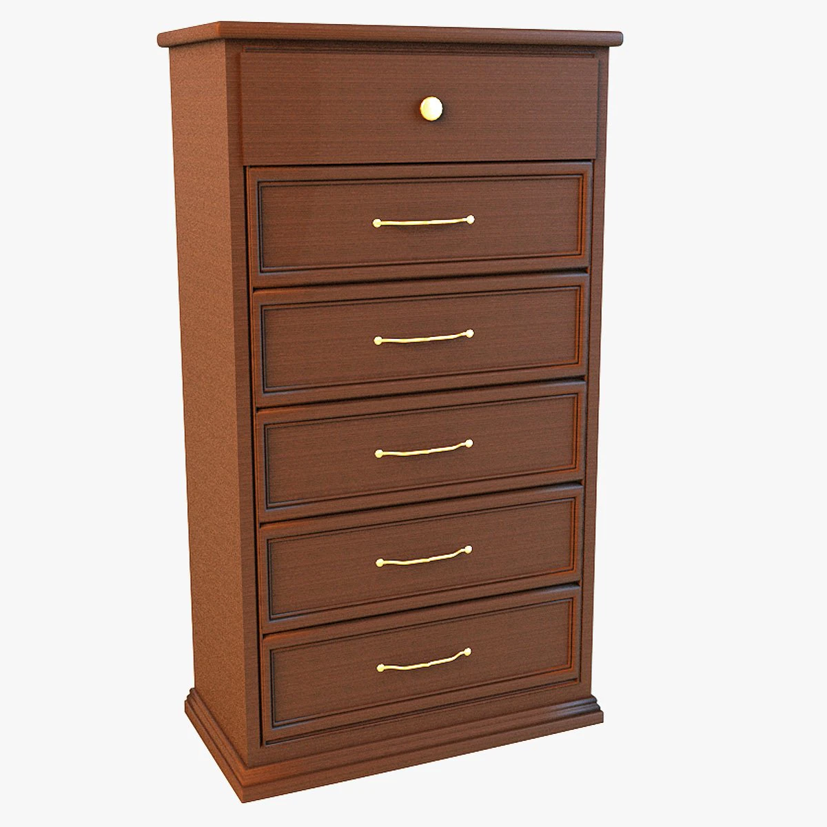 old commode drawers dark 3D Model .c4d .max .obj .3ds .fbx .stl .blend 
