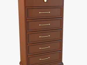 old commode drawers dark 3D 모델