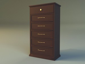 old commode drawers dark Modello 3D