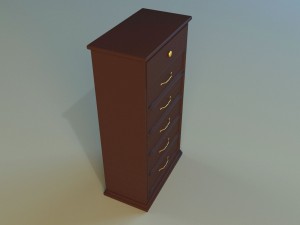 old commode drawers dark Modello 3D