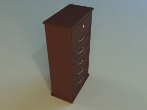 old commode drawers dark 3D Model