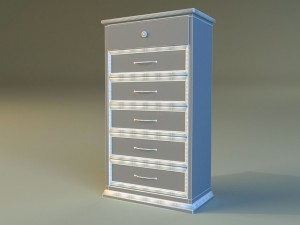 old commode drawers dark Modello 3D