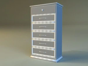 old commode drawers dark 3D Model