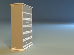 old commode drawers dark Modello 3D