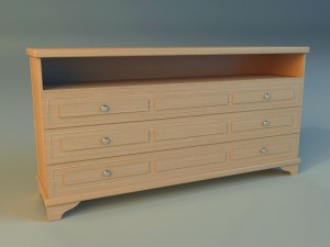 commode modern tv Modèle 3D