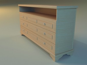 commode modern tv Modèle 3D