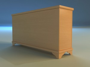 commode modern tv Modèle 3D