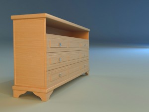 commode modern tv Modèle 3D
