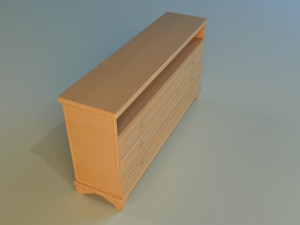 commode modern tv Modèle 3D