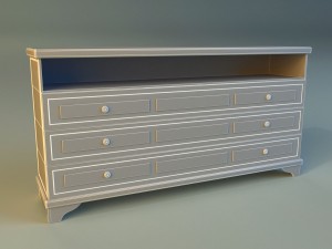 commode modern tv Modèle 3D