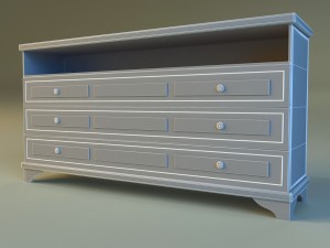 commode modern tv Modèle 3D