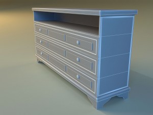commode modern tv Modèle 3D