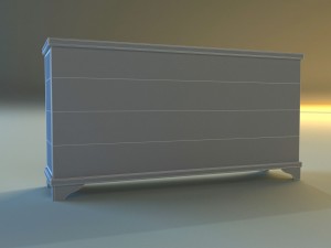 commode modern tv Modèle 3D