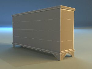 commode modern tv Modèle 3D