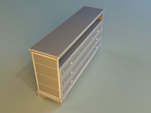 commode modern tv Modèle 3D