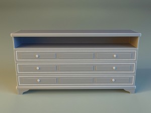 commode modern tv Modèle 3D