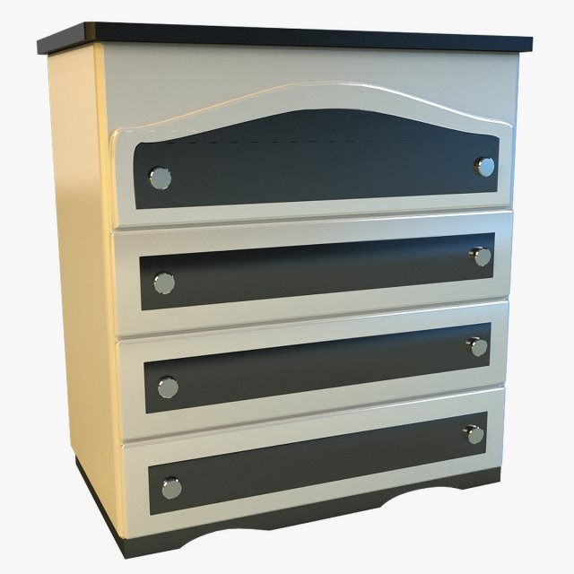commode black and white 3D-Modell .c4d .max .obj .3ds .fbx .stl .blend 