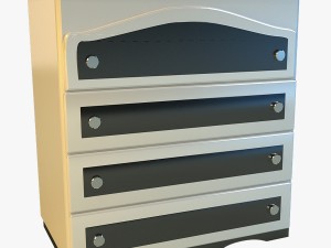 commode black and white Modelo 3D