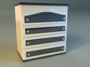 commode black and white 3D-Modell