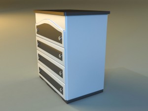 commode black and white 3D-Modell