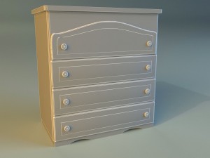 commode black and white 3D-Modell