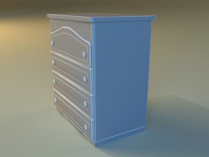 commode black and white 3D-Modell