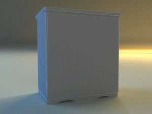 commode black and white 3D-Modell