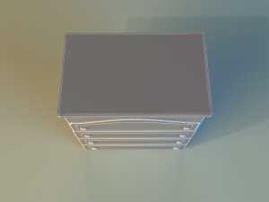 commode black and white 3D-Modell