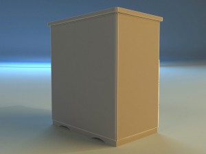 commode black and white 3D-Modell